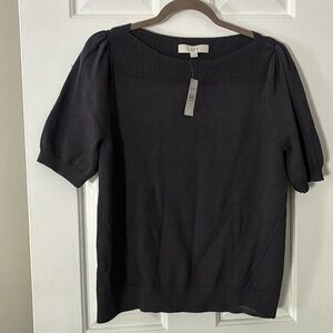 NWT! Loft Short sleeve light cotton sweater top, size XL